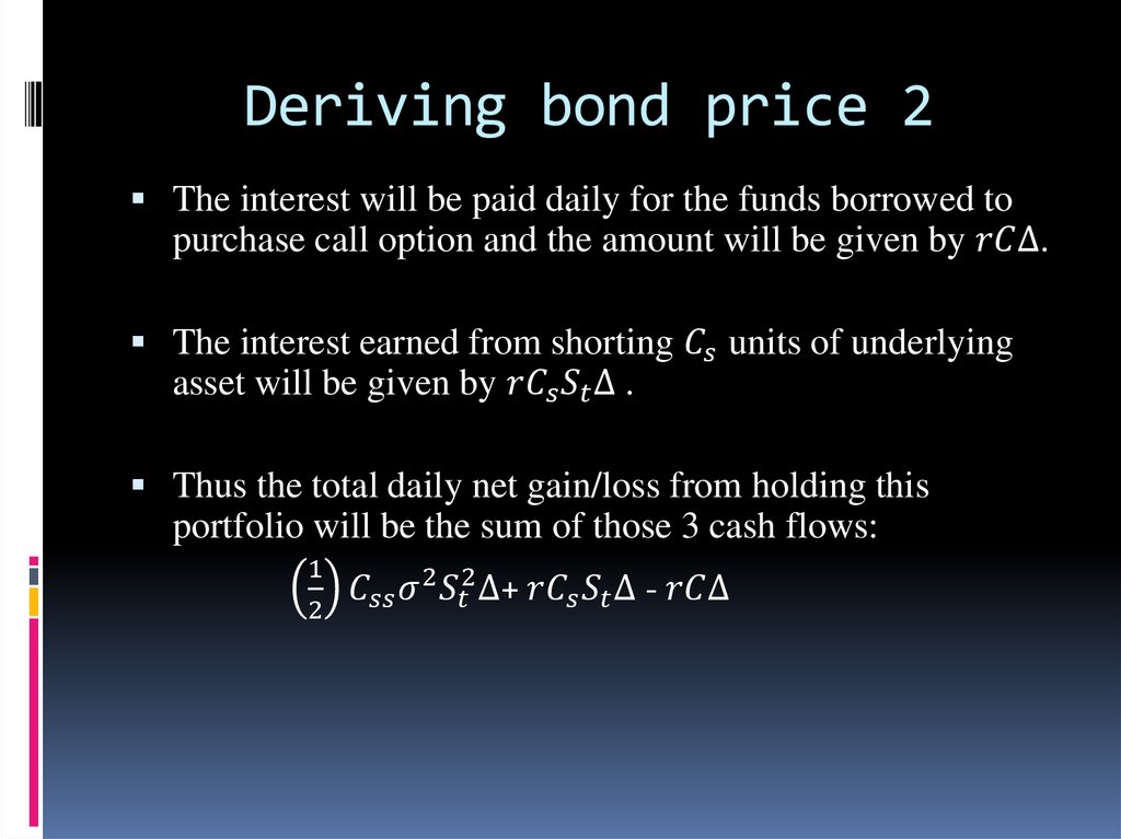 Deriving bond price 2