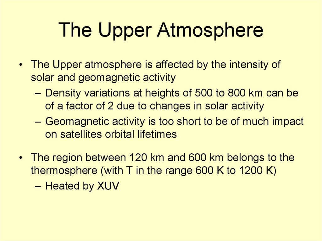 The Upper Atmosphere