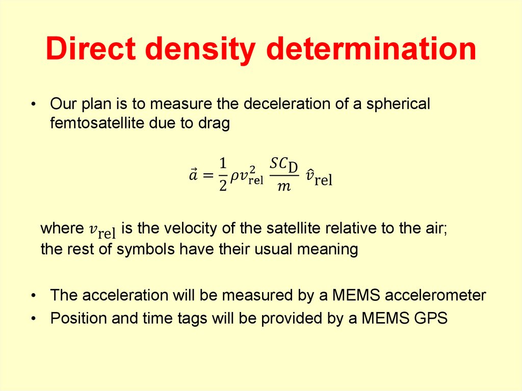 Direct density determination