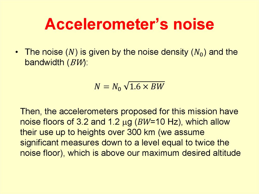 Accelerometer’s noise
