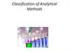 Classification of Analytical Methods