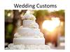 Wedding Customs
