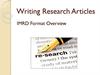 Writing Research Articles