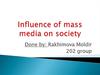 Influence of mass media on society