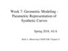 Geometric Modeling - Parametric Representation of Synthetic Curves