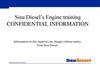 Sisu Diesel’s Engine training. Confidential information