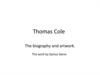 Thomas Cole. The biography and artwork