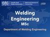 Welding Enginering MSc