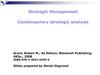 Strategic Management. Contemporary strategic analysis