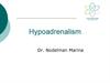 Hypocortisolism Addison's disease