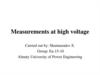 Measurements at high voltage