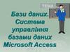 Бази даних. Система управління базами даних Microsoft Access
