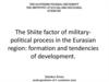 The Shiite factor of military-political process in the Eurasian region: formation and tendencies of development