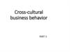 Cross-cultural business behavior