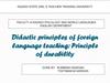 Didactic principles of foreign language teaching: Principle of durability