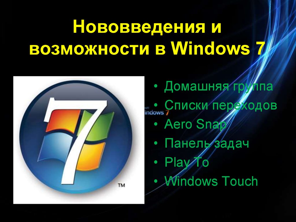 Windows 7 презентация