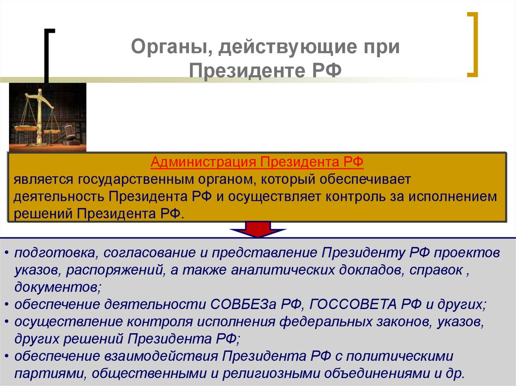 Администрация президента рф презентация на тему