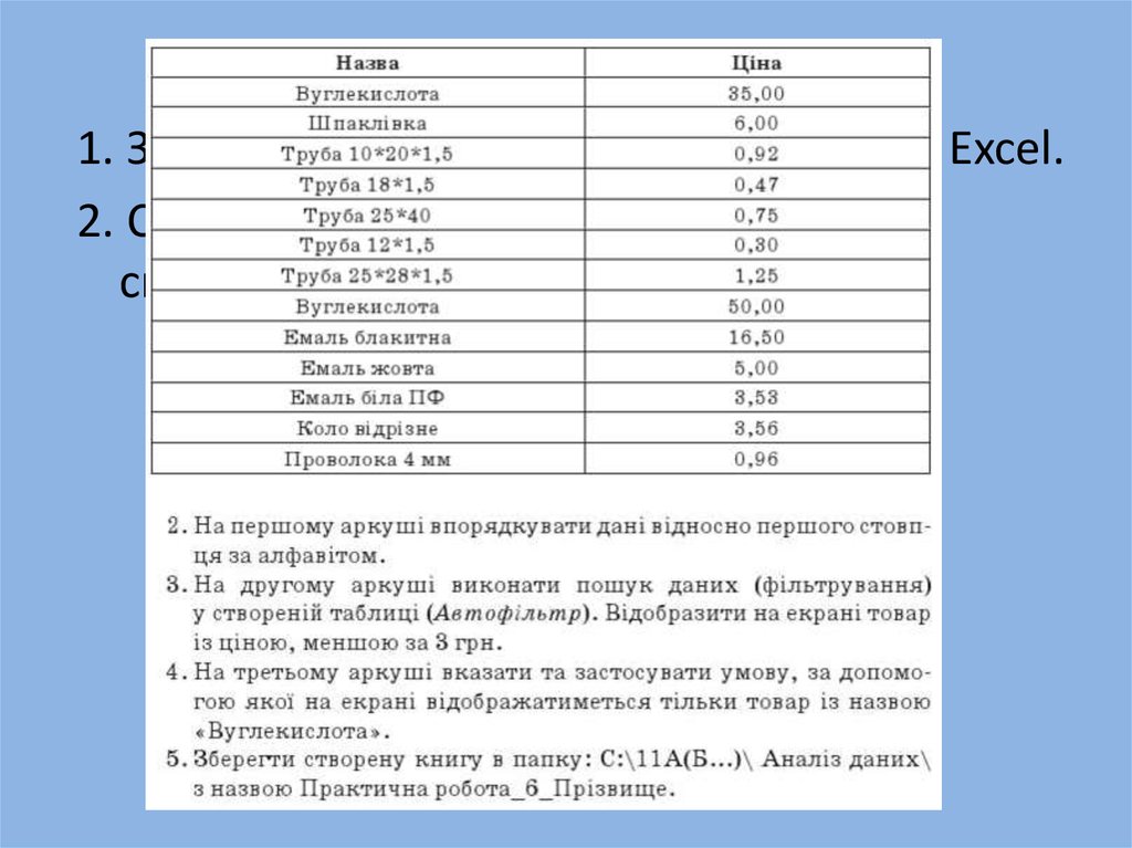 Використання фільтрів.