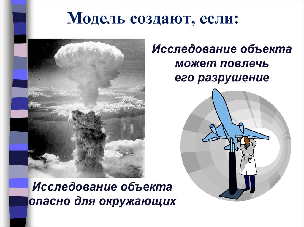 Объекты способные. Исследование объекта может оказаться опасным для окружающих. Исследование объекта может привести к его разрушению. Модель создают если. Исследование объекта создание и.