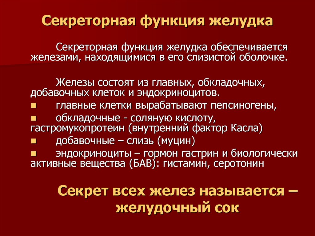 Секреторная функция