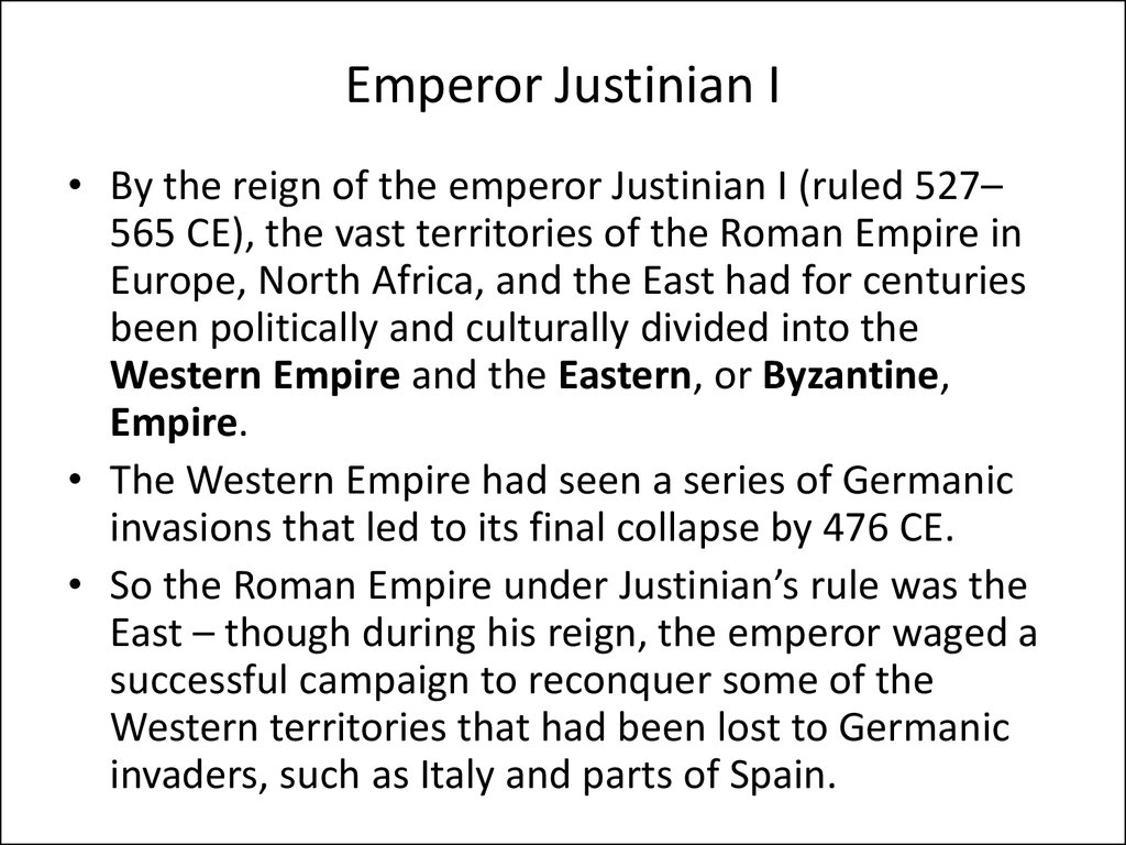 Emperor Justinian I