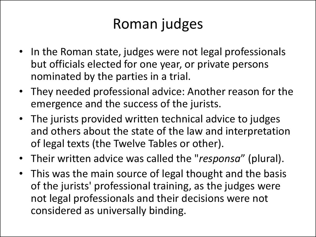 Roman judges