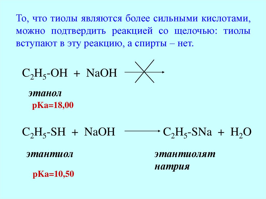 Кислотные свойства высших