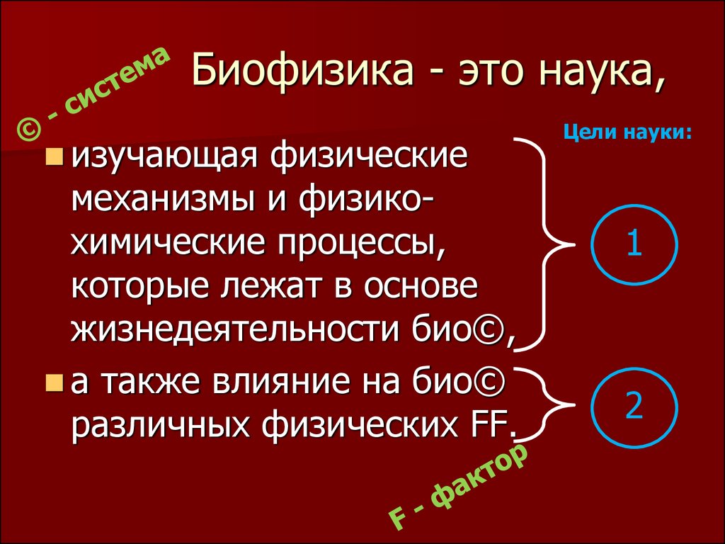 Презентация по биофизике