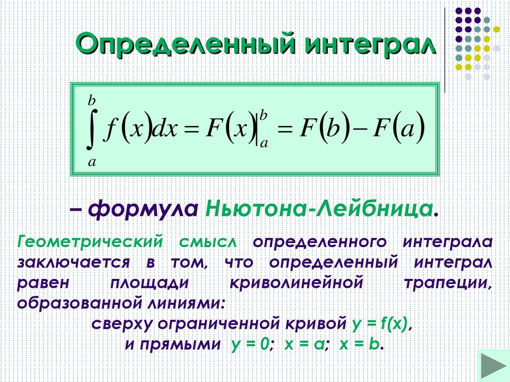 Что называется интегралом