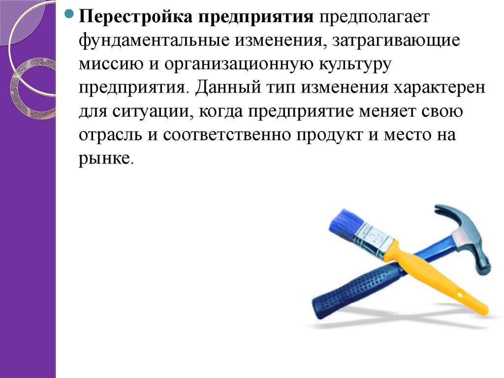 Изменения затронули. Перестройка предприятия. Изменения шт и шт свойственно для.