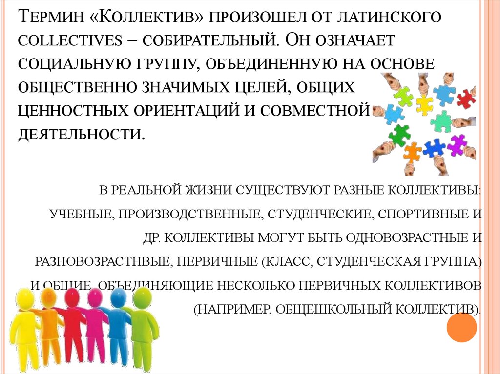 Коллектив как объект и субъект воспитания презентация