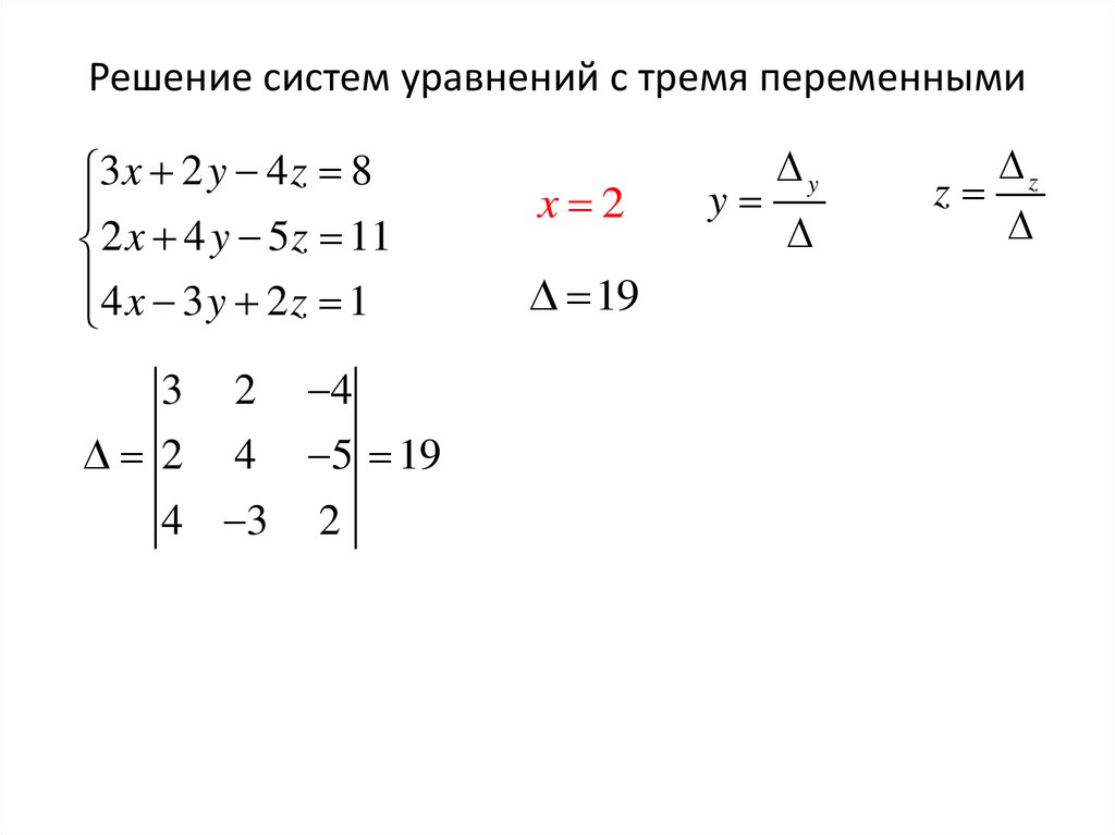 Метод крамера схема