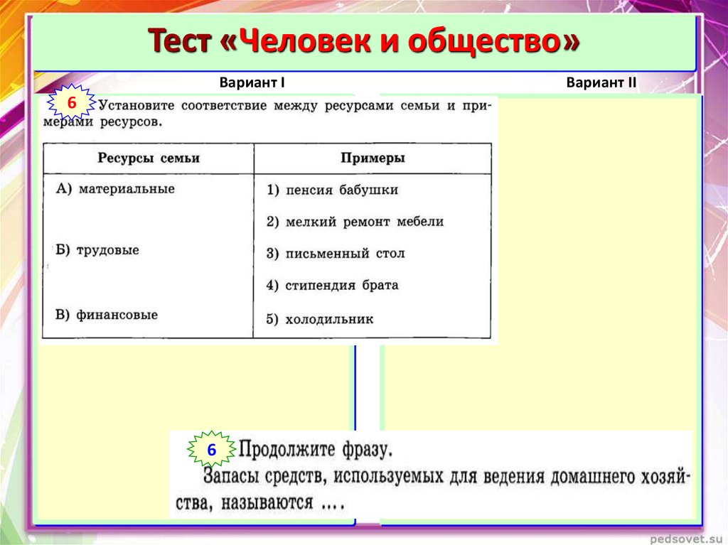 Контрольная работа человек в обществе