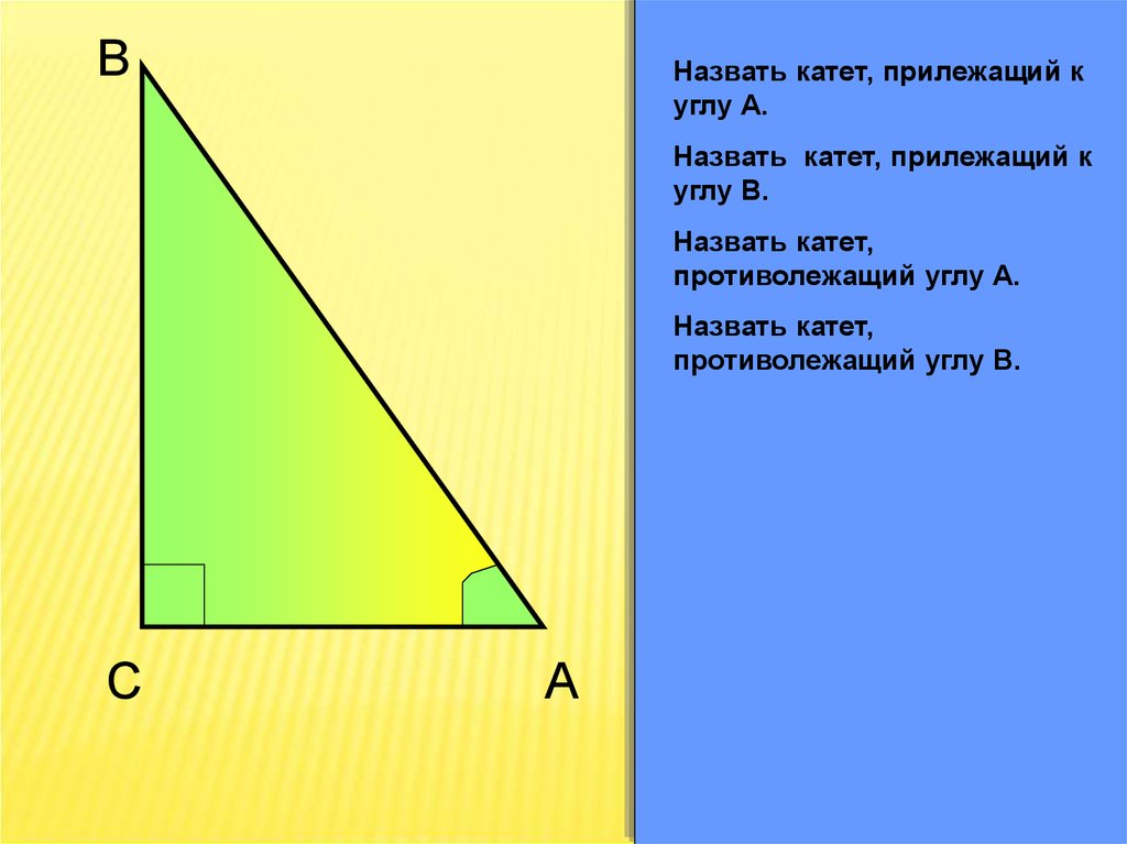 Катеты в прямоугольном треугольнике образуют угол какой. Прилежащий катет в прямоугольном треугольнике. Катет противолежащий углу. Катет прилежащий к углу. Прилежащий и противолежащий угол.