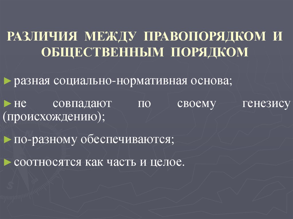 Отличие публичной. Соотношение правопорядка и общественного порядка. Различия правопорядка и общественного порядка. Соотношение понятий правопорядок и общественный порядок. Отличие правопорядка от общественного порядка.