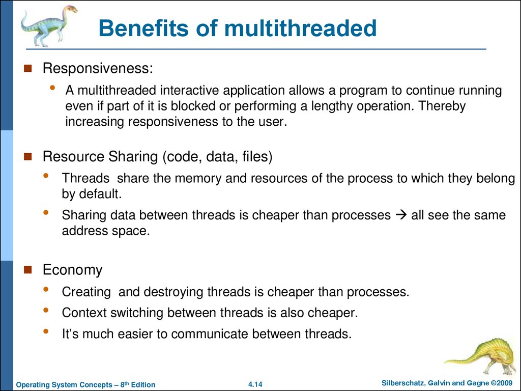 Benefits of multithreaded