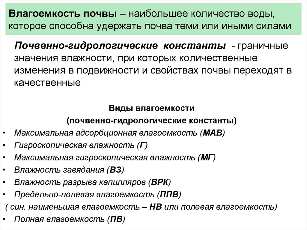 Влагоемкость. Влагоемкость почвы показатели. Виды влагоемкости почвы. Виде алагоемуости почв. Оценка влагоемкости почв.