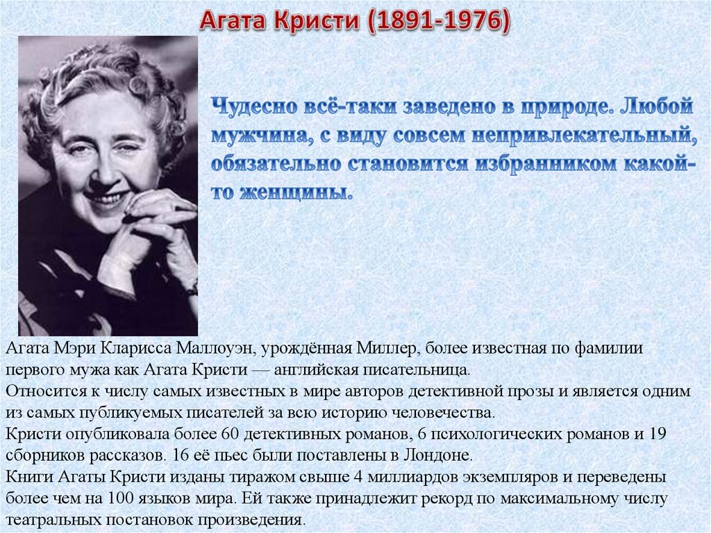 Женщины реферат. Агата Мэри Кларисса Миллер. Агата Кристи писательница в 40х. Агата Кристи писательница презентация. Агата Кристи писательница интересные факты.