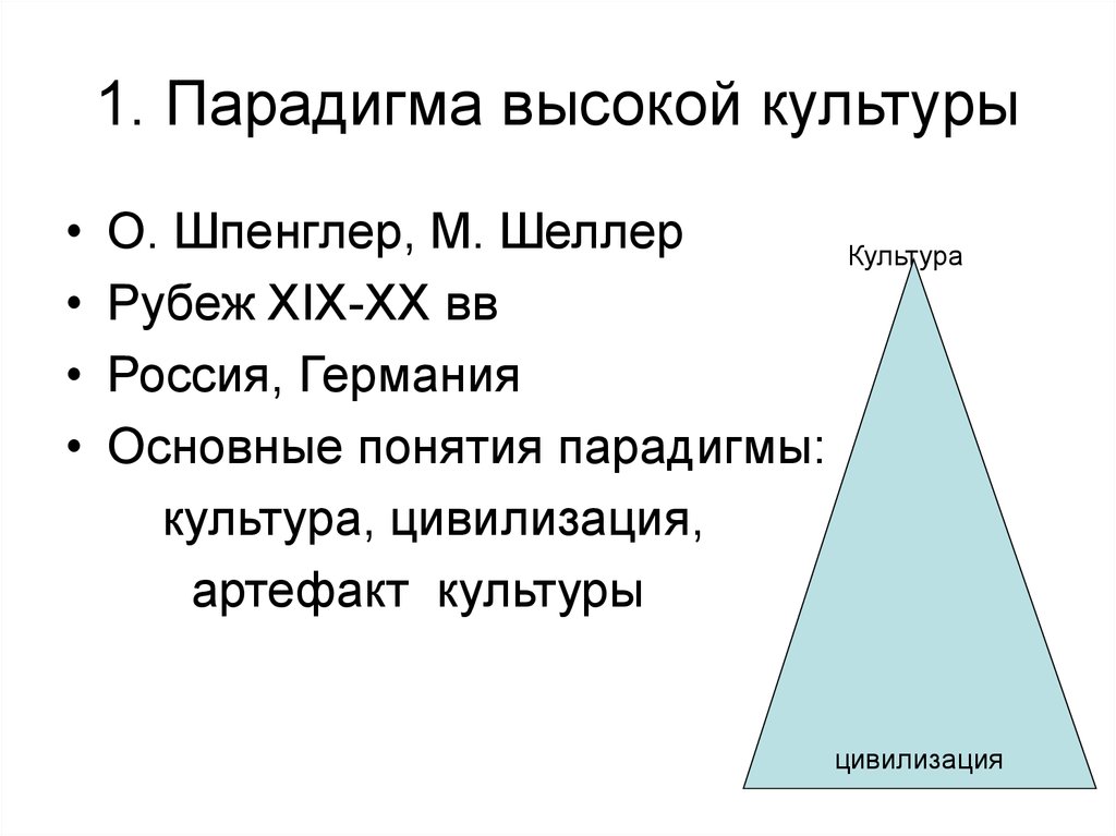 Парадигма культурно исторического развития