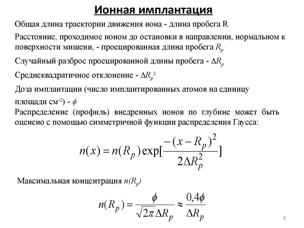 Схема установки ионной имплантации