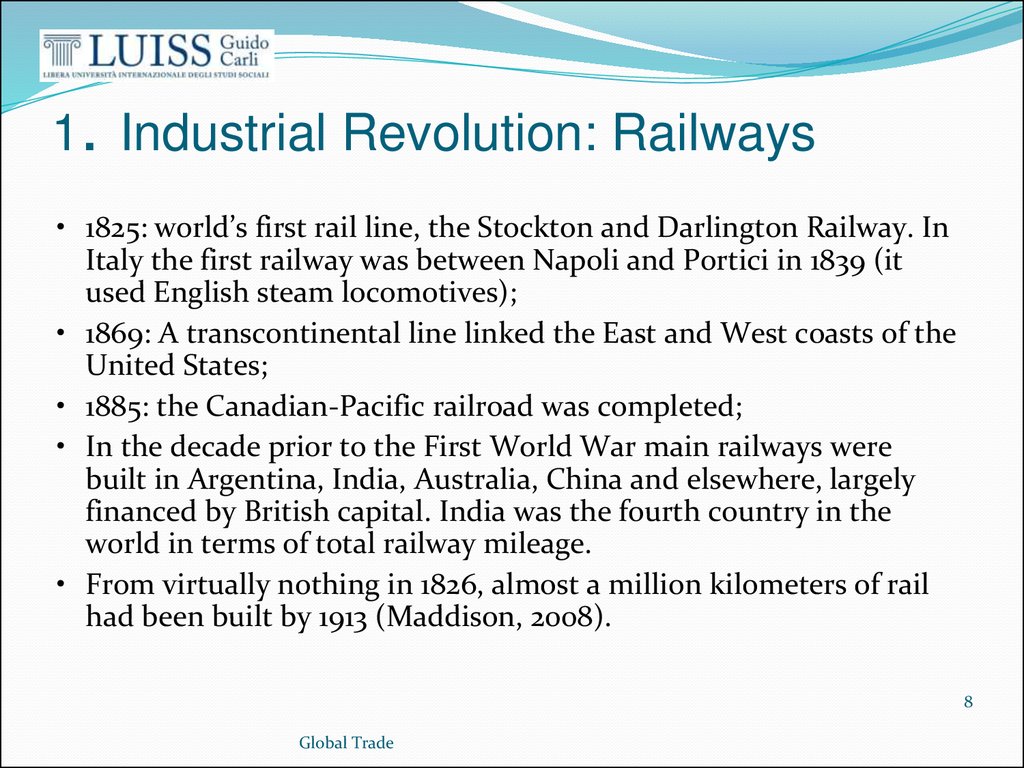 1. Industrial Revolution: Railways