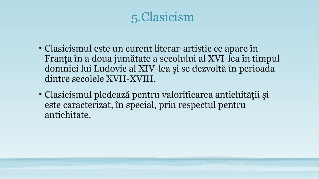 5.Clasicism
