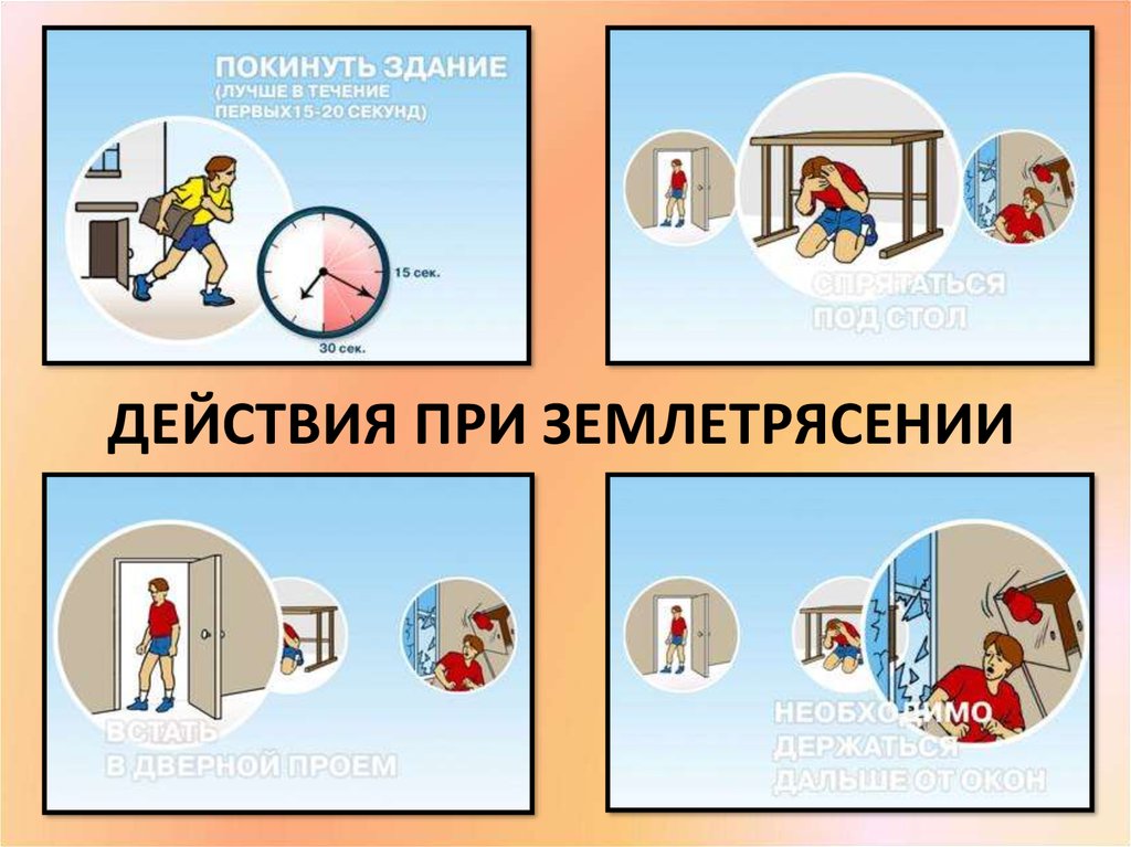 План эвакуации при землетрясении