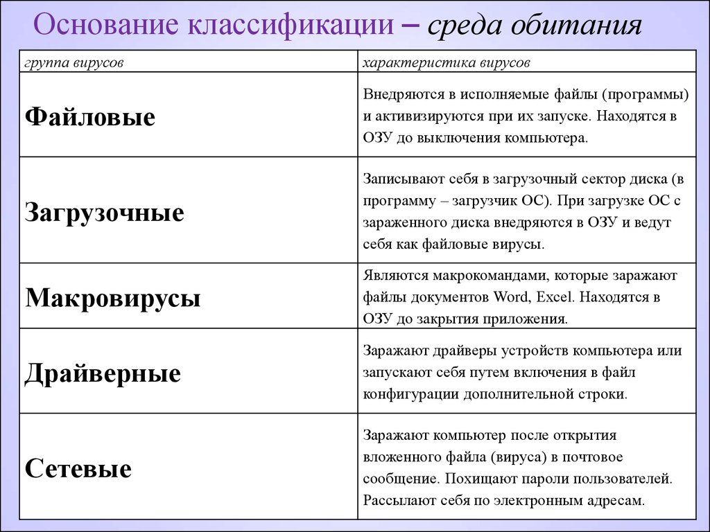 Отметьте объекты которые могут быть заражены компьютерными вирусами исполняемые файлы рисунки