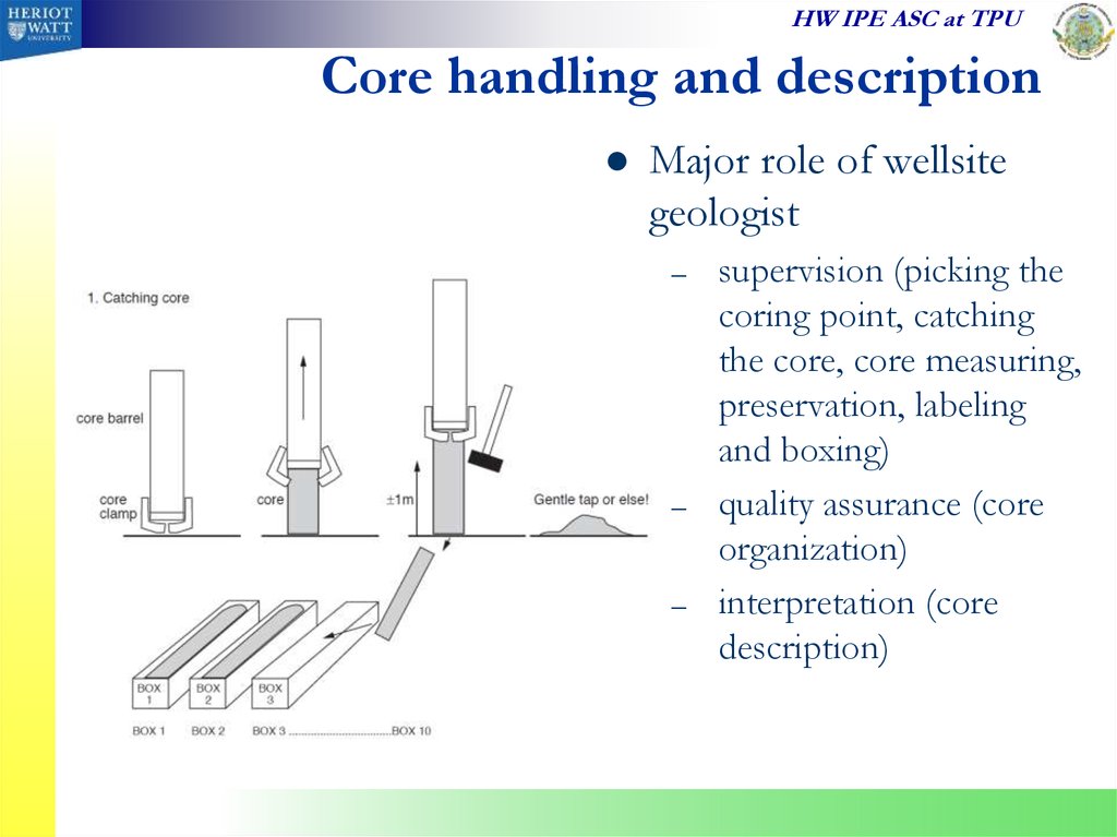Core handling and description