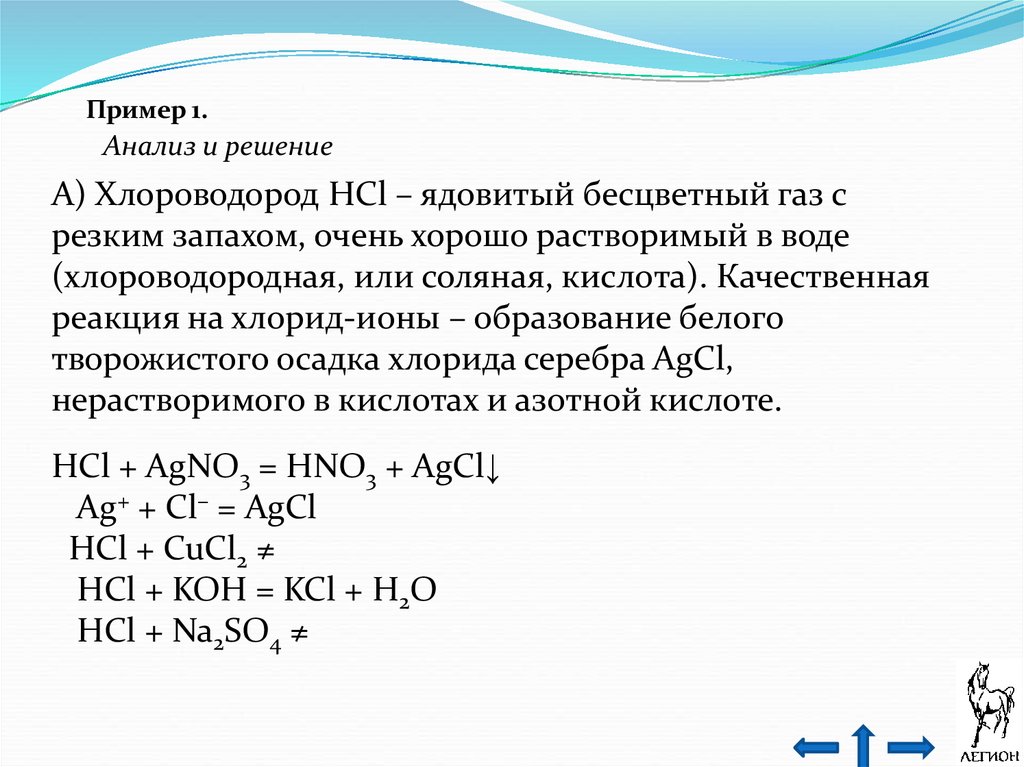 Запишите уравнения реакций согласно схемам соляная кислота