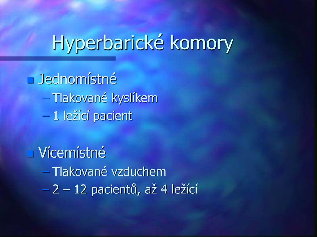 Hyperbarické komory