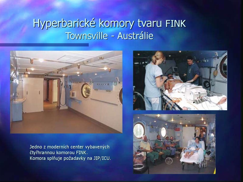 Hyperbarické komory tvaru FINK Townsville - Austrálie