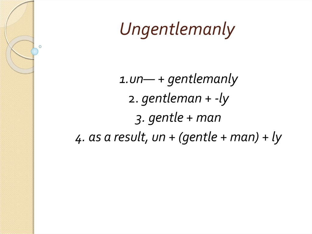 Ungentlemanly