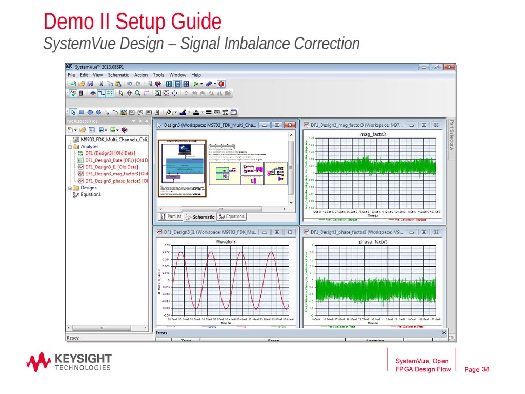 Demo II Setup Guide SystemVue Design – Signal Imbalance Correction